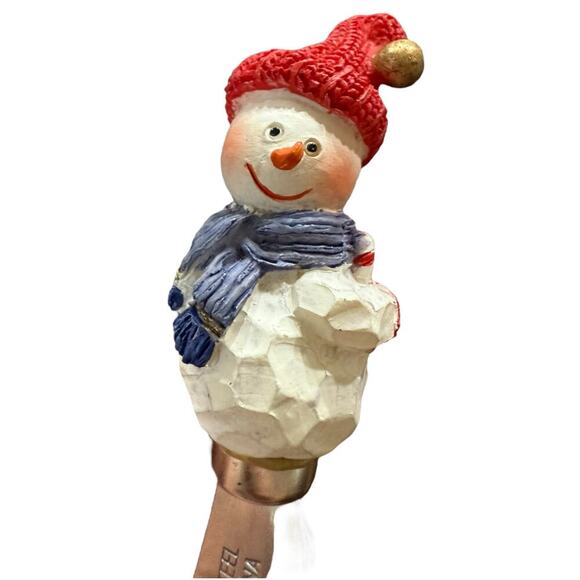 Christmas Cheese Spreaders Set of 4 Snowmen Resin - Picture 5 of 7